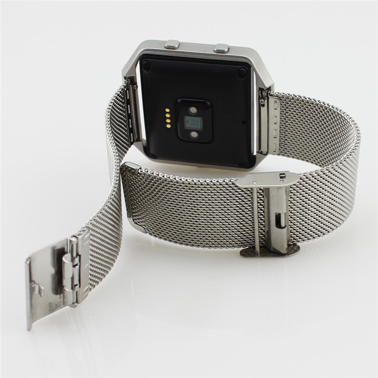 Milanese Stainless Steel Watchband Wristband for Fitbit Blaze - Silver Color-5