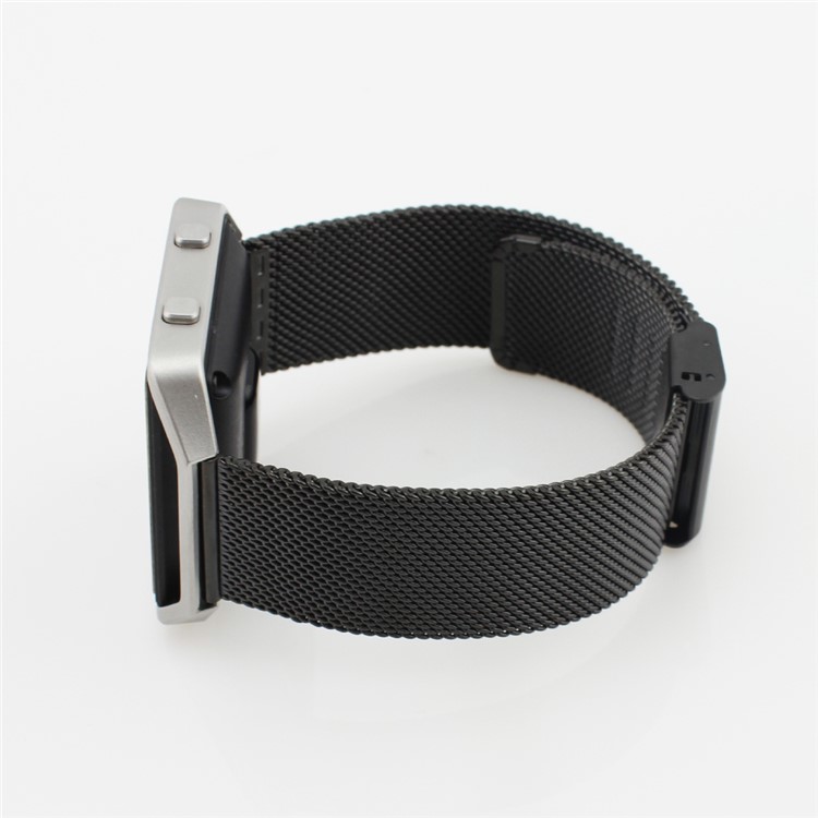 Milanese Stainless Steel Watchband Wristband for Fitbit Blaze - Black-3