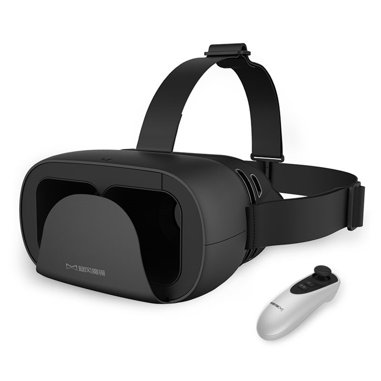 MOJING 3D Glasses VR Virtual Reality Headset with Remote Controller for Samsung (Android Version) - Black-1