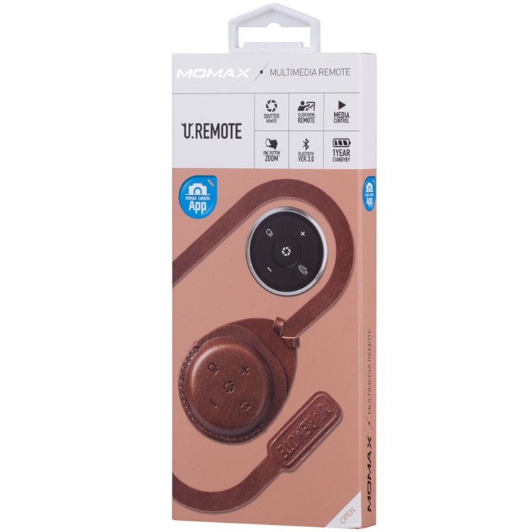 MOMAX U Remote Multi-function Bluetooth Remote Shutter - Brown-8