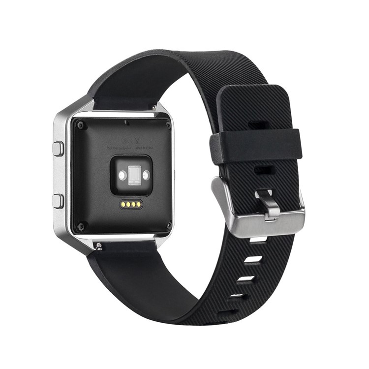 Weiches Silikon Sport Uhrenarmband für Fitbit Blaze - Schwarz-3