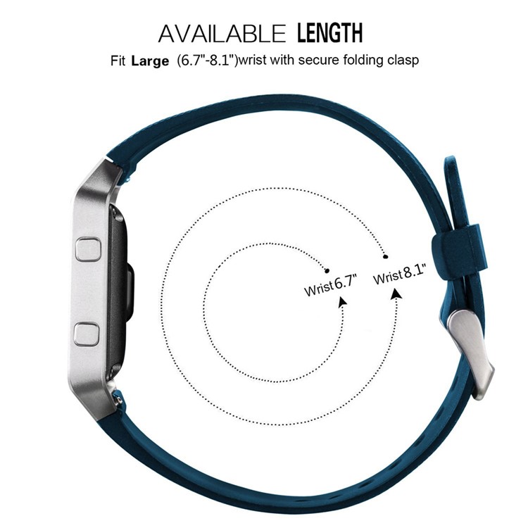 Soft Silicone Sports Watchband for Fitbit Blaze - Blue-3