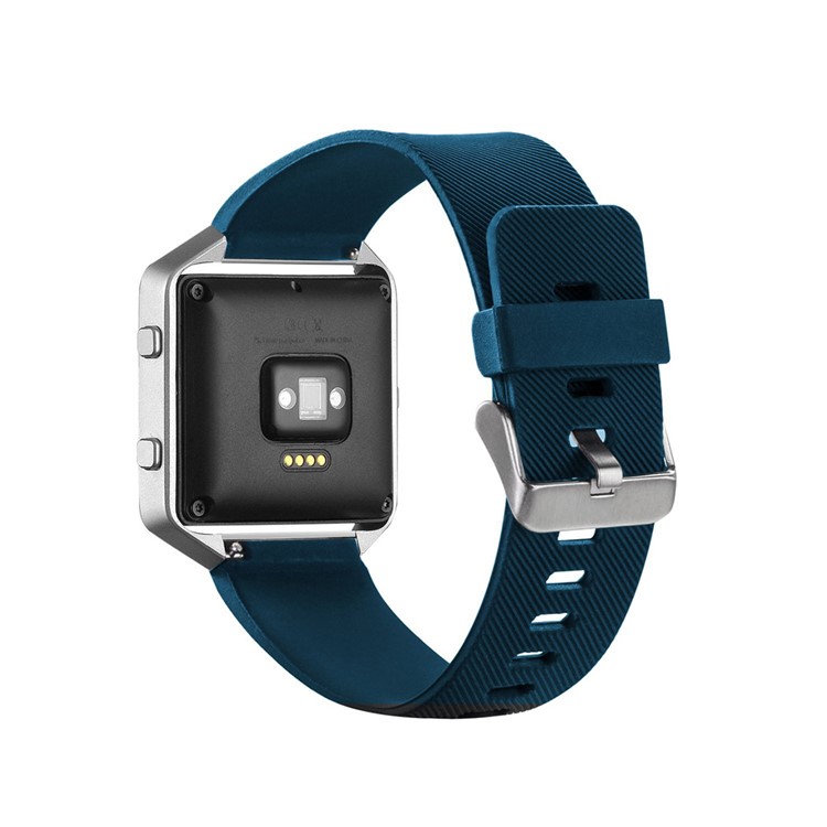 Soft Silicone Sports Watchband for Fitbit Blaze - Blue-4