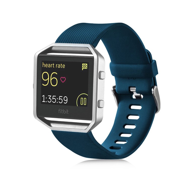 Soft Silicone Sports Watchband for Fitbit Blaze - Blue-5