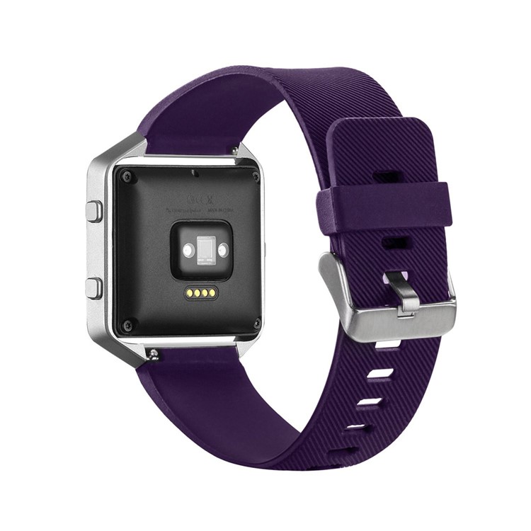 Soft Silicone Sports Watchband for Fitbit Blaze - Purple-4