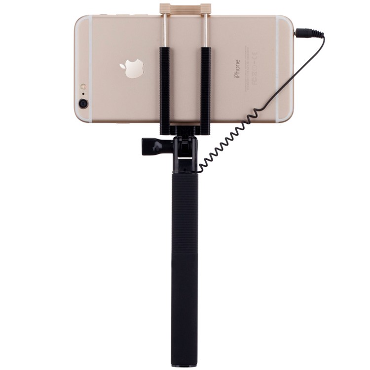 MOMAX Selfie Mini Mini 3.5mm Audio Cable Extendable Handheld Monopod - Black-6