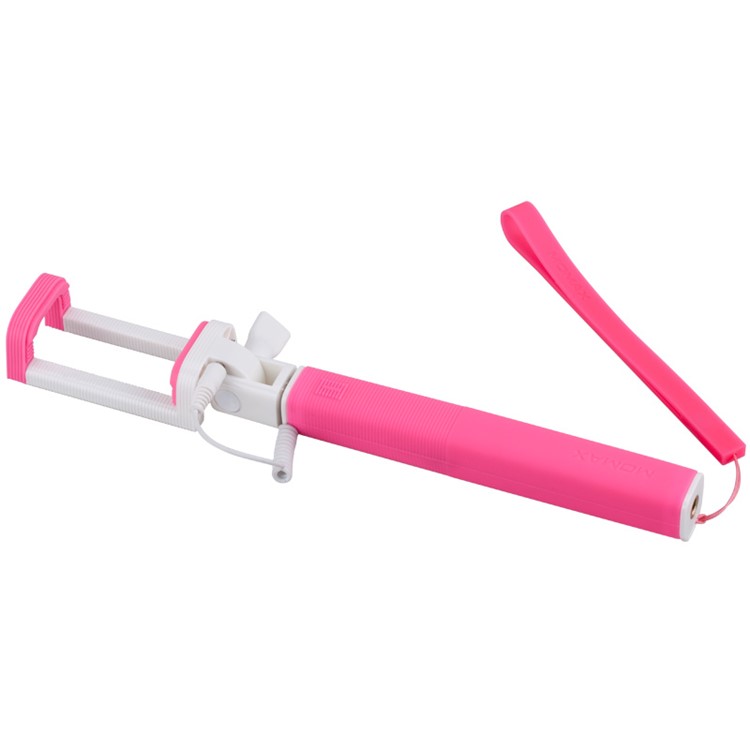 MOMAX Selfie Mini Mini 3.5mm Audio Cable Extendable Handheld Monopod - Rose-5