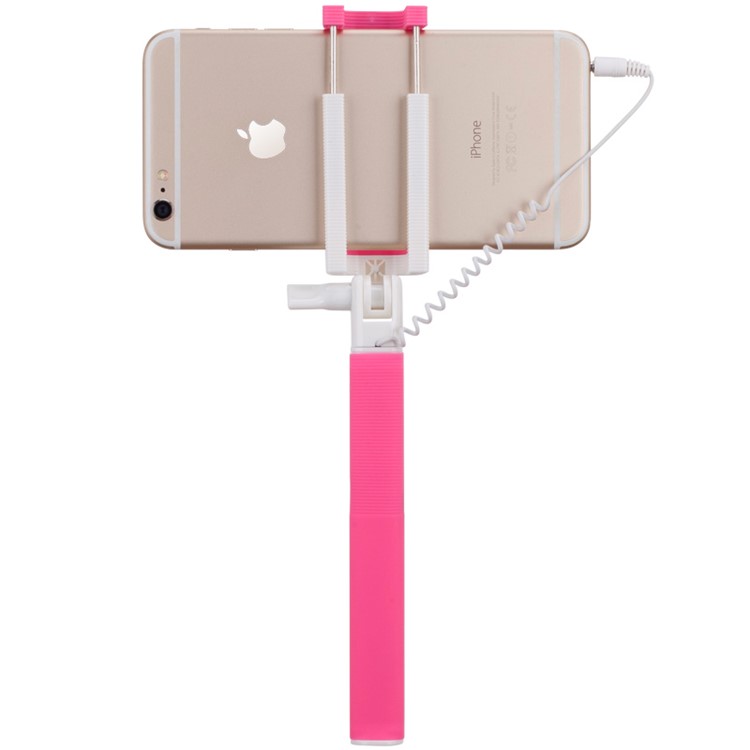 MOMAX Selfie Mini Mini 3.5mm Audio Cable Extendable Handheld Monopod - Rose-7