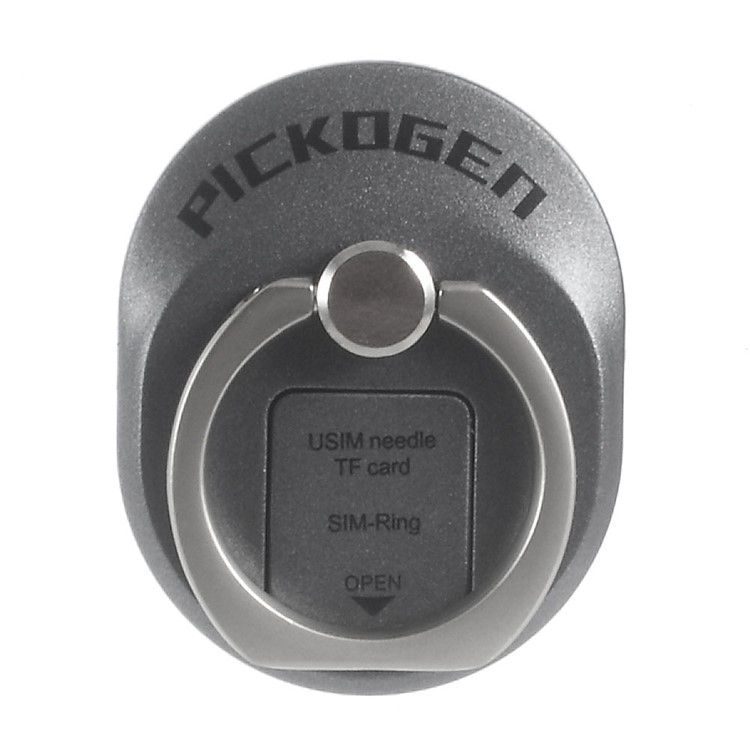 PICKOGEN Ring Finger Grip Desktop Stand for iPhone 6s/Samsung S7 Etc - Grey-2