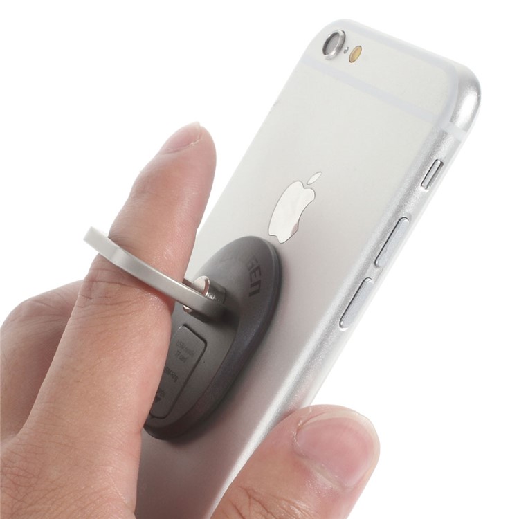 PICKOGEN Ring Finger Grip Desktop Stand for iPhone 6s/Samsung S7 Etc - Grey-4