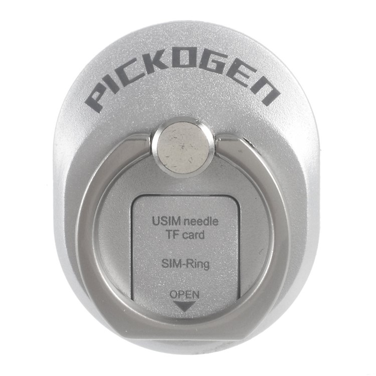 PICKOGEN Ring Grip Universal Phone Stand for iPhone 6s/Samsung S7 Etc - Silver Color-2