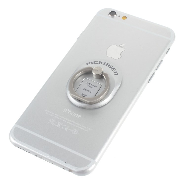 PICKOGEN Ring Grip Universal Phone Stand for iPhone 6s/Samsung S7 Etc - Silver Color-3