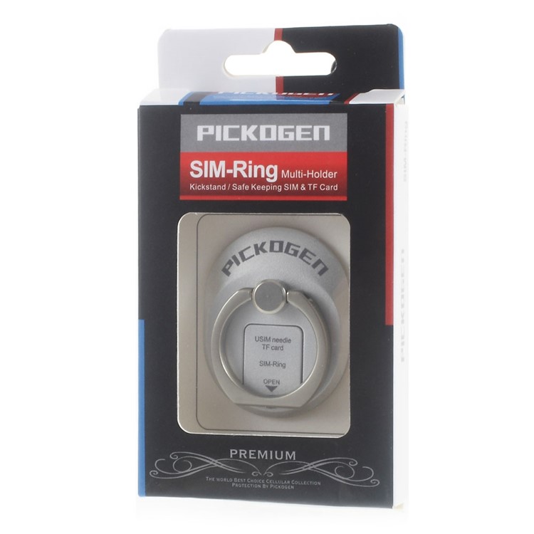 PICKOGEN Ring Grip Universal Phone Stand for iPhone 6s/Samsung S7 Etc - Silver Color-7