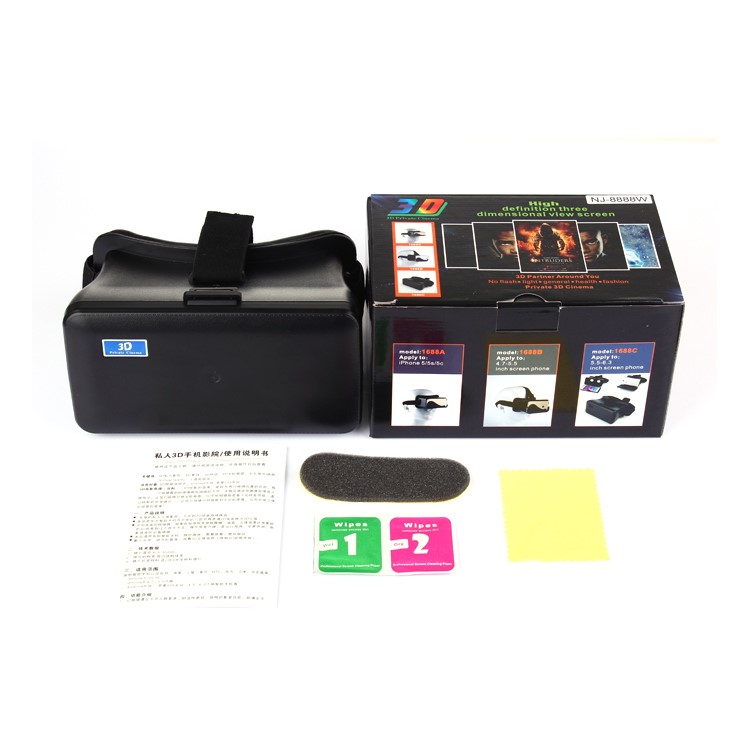 NJ-8888 3D VR Virtual Reality Video Glasses for 6.3 inch Smartphone Samsung Galaxy A9 - Black-20