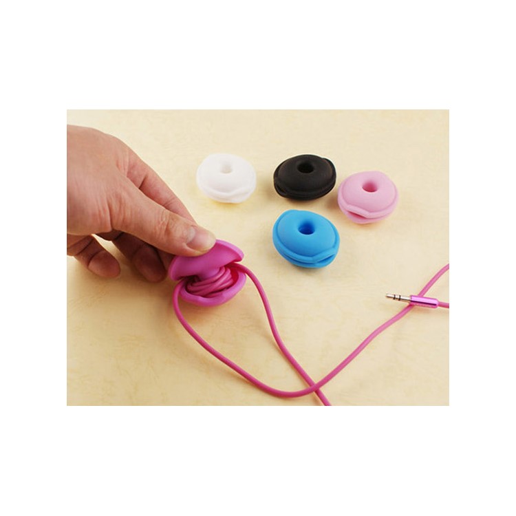 LENTION Mini Cable Winder Cord Organizer for Earphone USB Cable - Rose-15