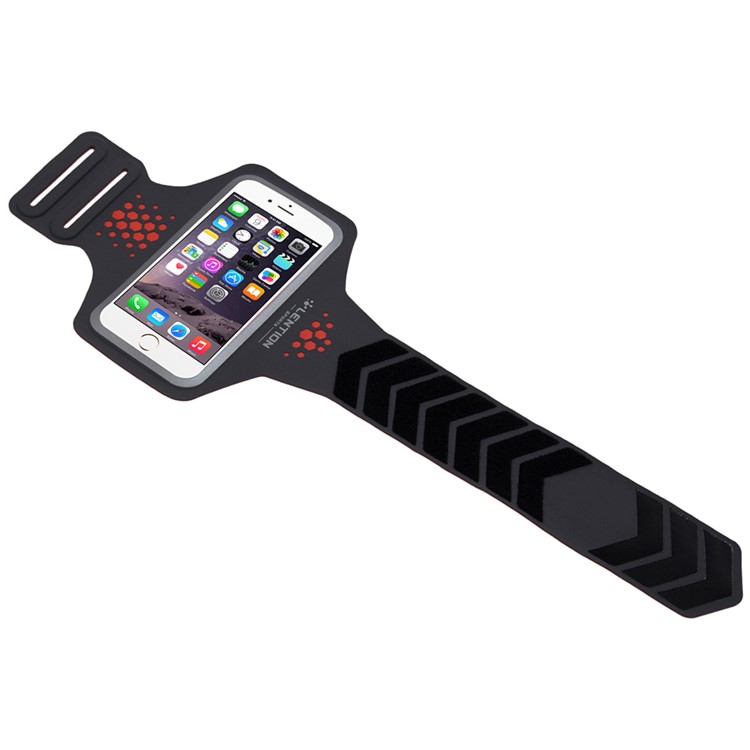 LENTION Sweatproof Sport Armband with Card Slot and Earphone Cutout for iPhone 6s 6 - Grey-4