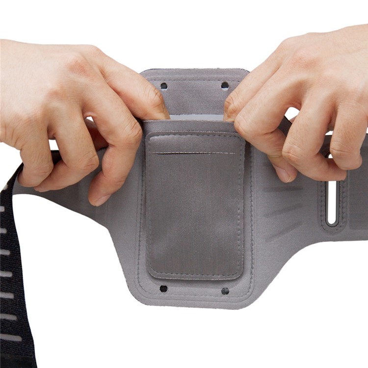 LENTION Active Series for iPhone 6s Plus / 6 Plus Sport Armband with Card Slot - Grey-8