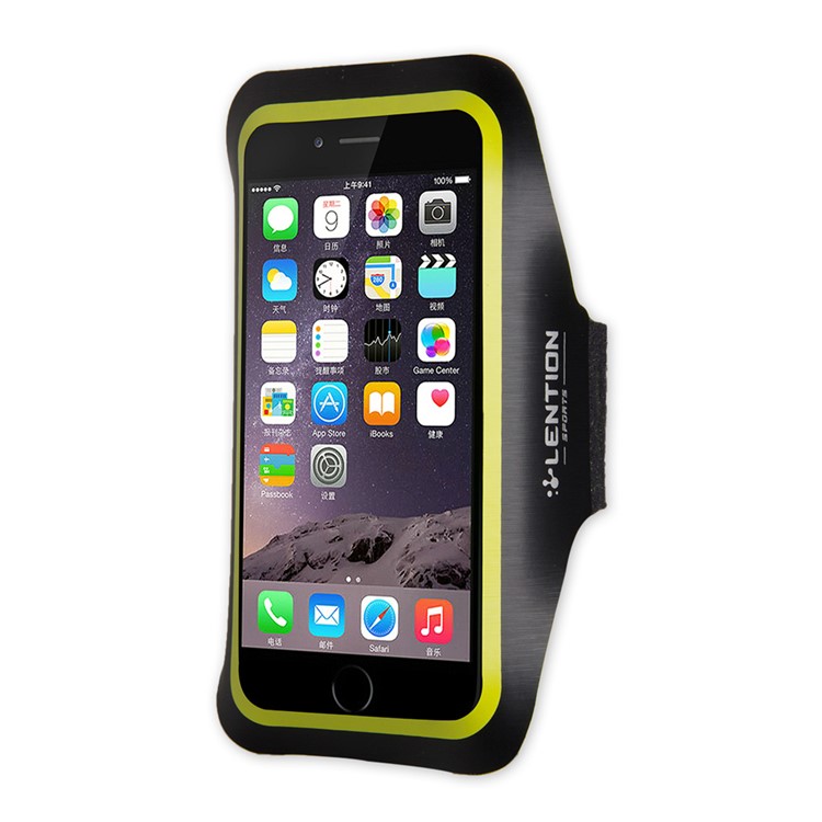 LENTION Active Series for iPhone 6s Plus / 6 Plus Sport Arm Band with Card Slot - Yellow-3