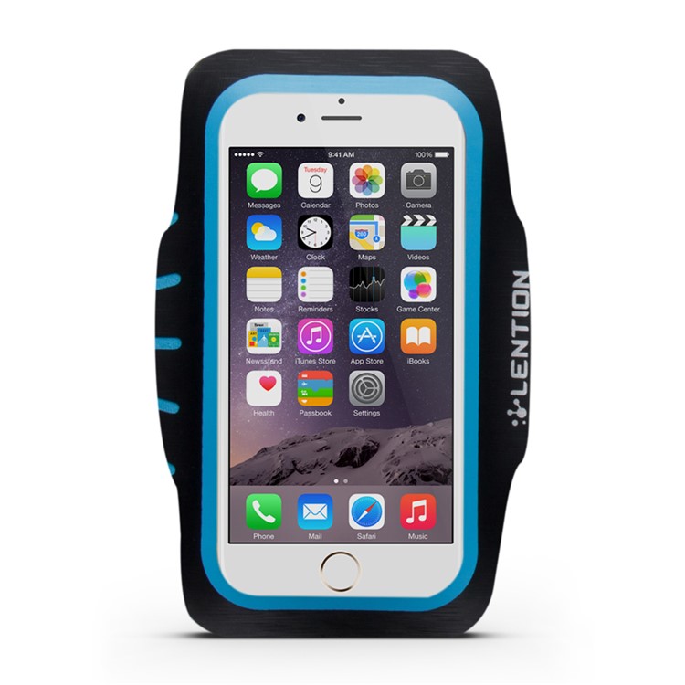 LENTION Active Series for iPhone 6s Plus / 6 Plus Sport Armband with Card Slot - Blue-1