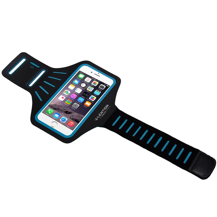 LENTION Active Series for iPhone 6s Plus / 6 Plus Sport Armband with Card Slot - Blue-2
