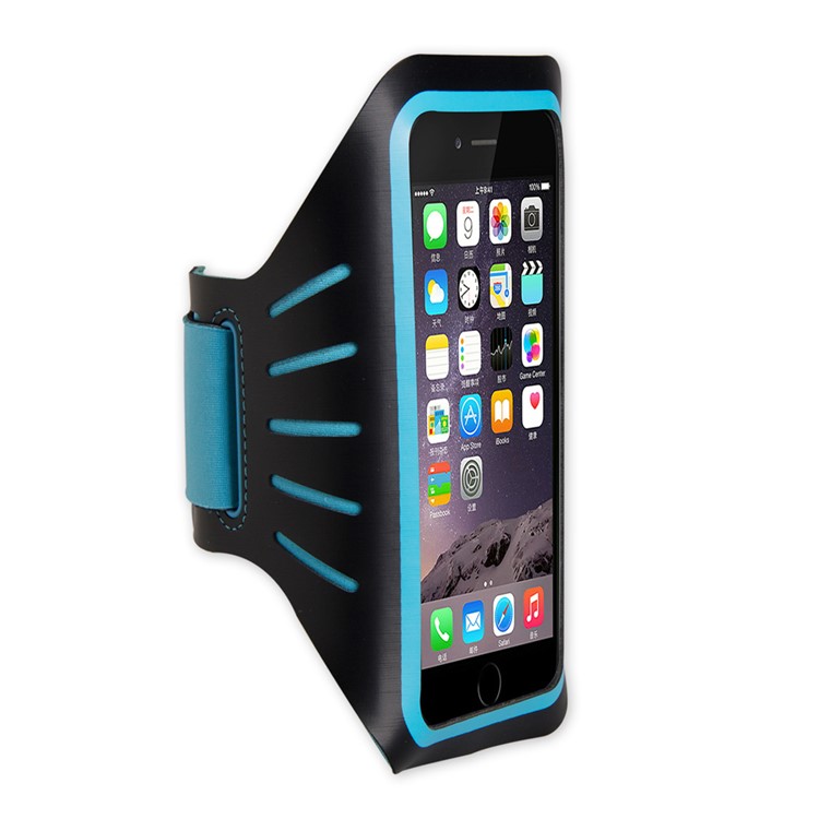LENTION Active Series for iPhone 6s Plus / 6 Plus Sport Armband with Card Slot - Blue-3