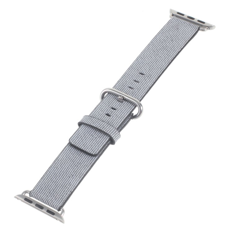 Nylon Fabric Sport Wrist Band for Apple Watch Series 3 Series 2 Series 1 38mm - Grey-1