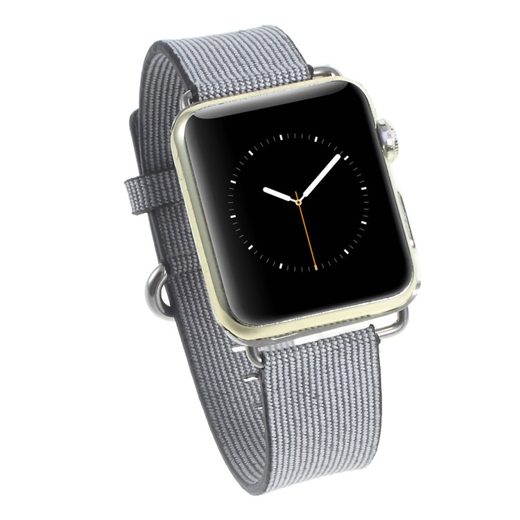 Nylon Fabric Sport Wrist Band for Apple Watch Series 3 Series 2 Series 1 38mm - Grey-3