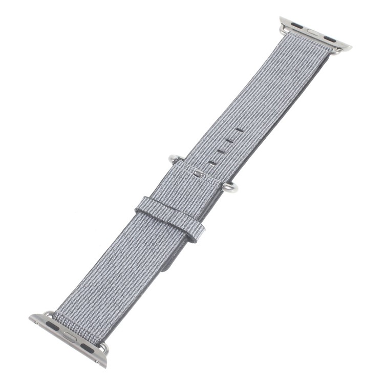 Nylon Fabric Sport Wrist Band for Apple Watch Series 3 Series 2 Series 1 38mm - Grey-5