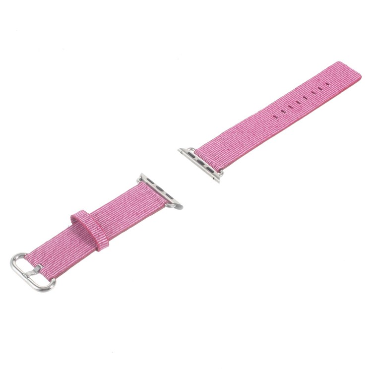 Nylon Fabric Sport Watchband for Apple Watch Series 3 Series 2 Series 1 38mm - Rose-2