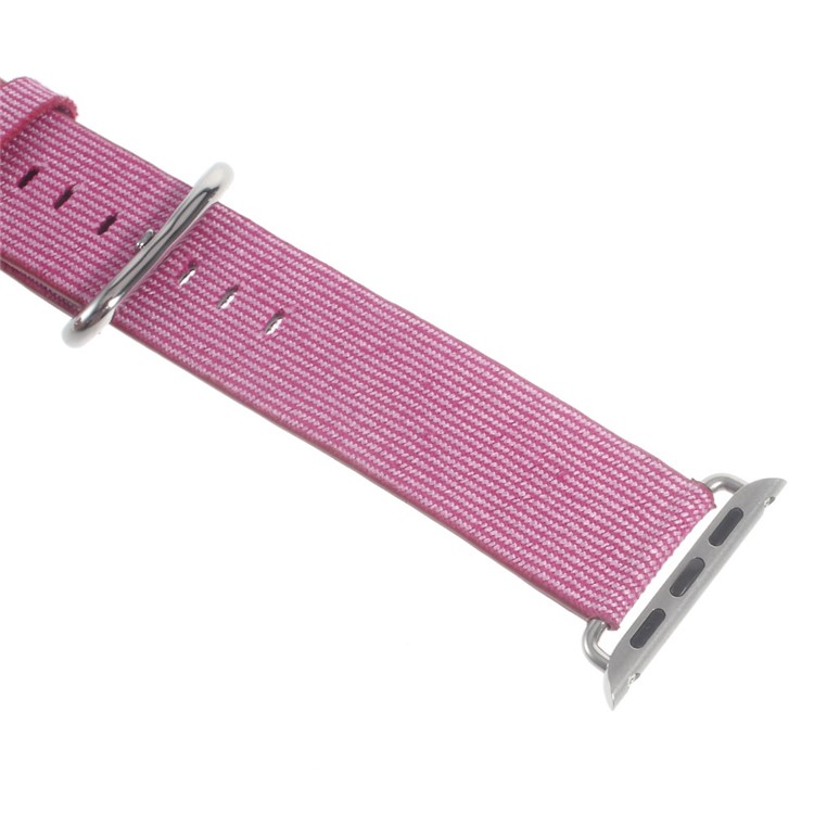 Nylon Fabric Sport Watchband for Apple Watch Series 3 Series 2 Series 1 38mm - Rose-5