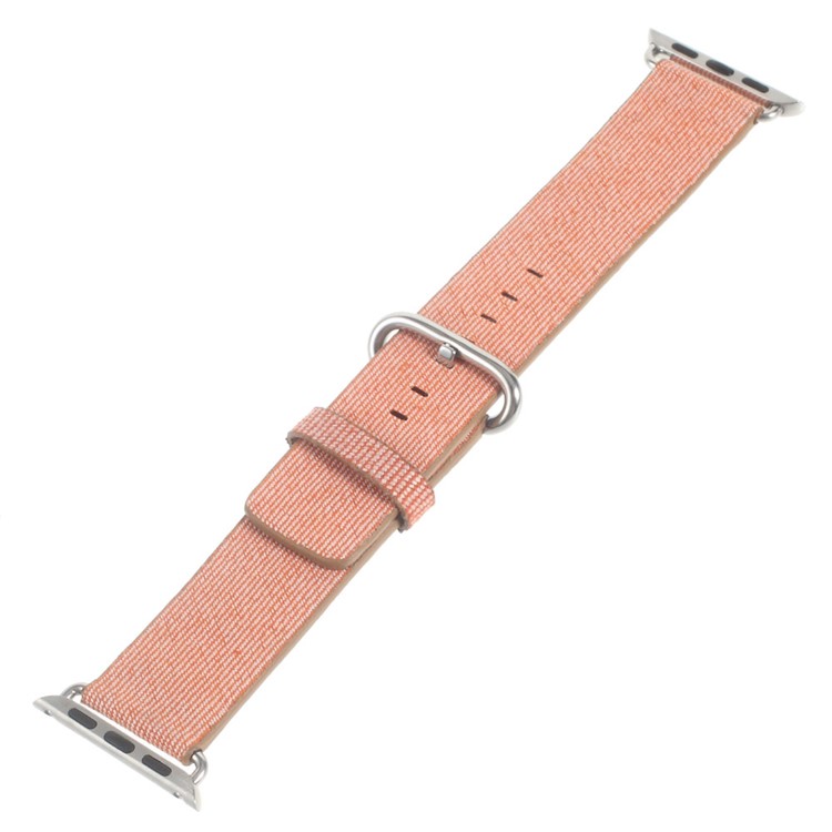Nylon Fabric Sport Watchband Strap for Apple Watch Series 3 Series 2 Series 1 38mm - Orange-1
