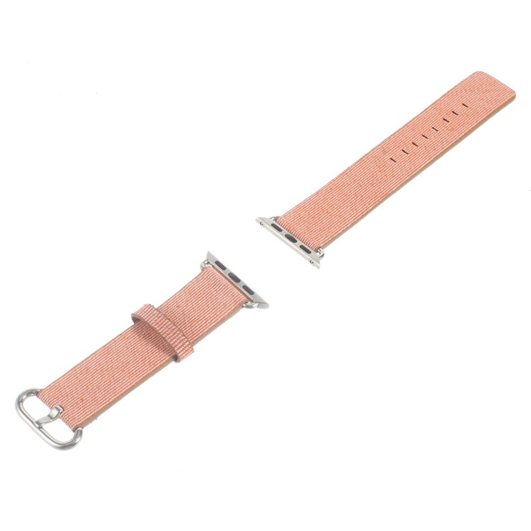 Nylon Fabric Sport Watchband Strap for Apple Watch Series 3 Series 2 Series 1 38mm - Orange-2