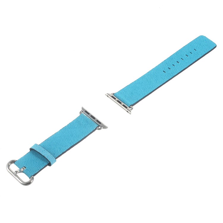 Nylon Fabric Sport Watchband Strap for Apple Watch Series 3 Series 2 Series 1 38mm - Baby Blue-6