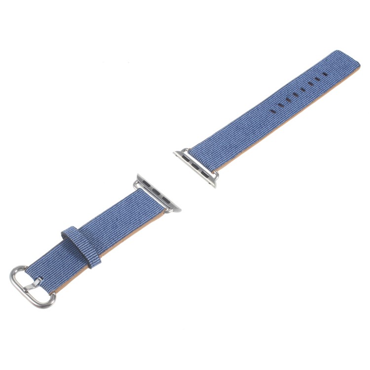 Nylon Fabric Sport Watch Band for Apple Watch Series 3 Series 2 Series 1 38mm - Dark Blue-2