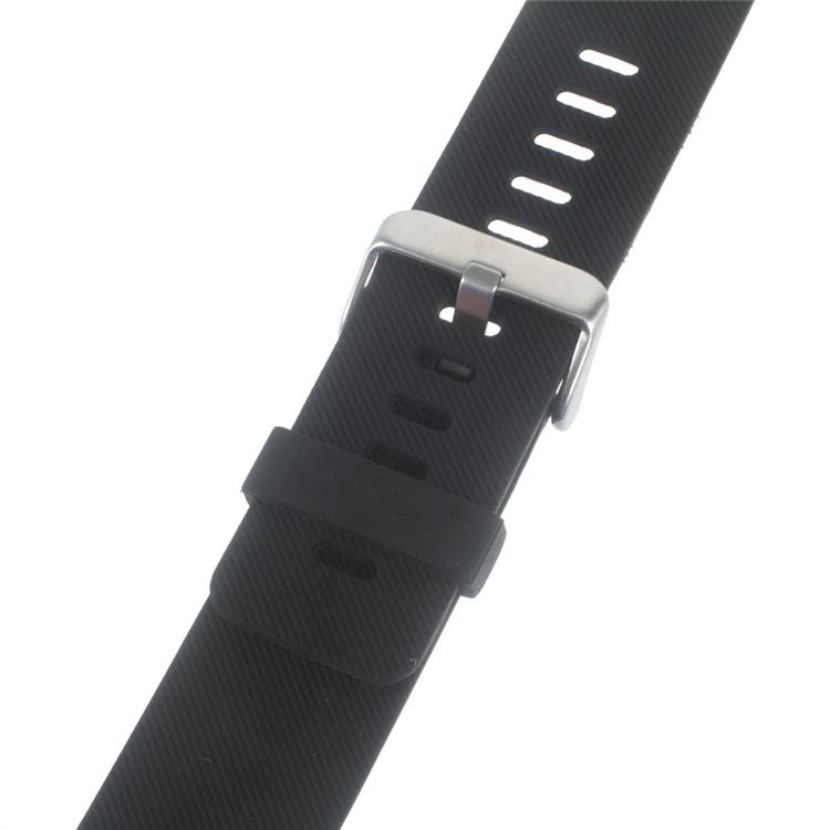 Soft Silicone Sports Watchband for Fitbit Blaze - Black-4