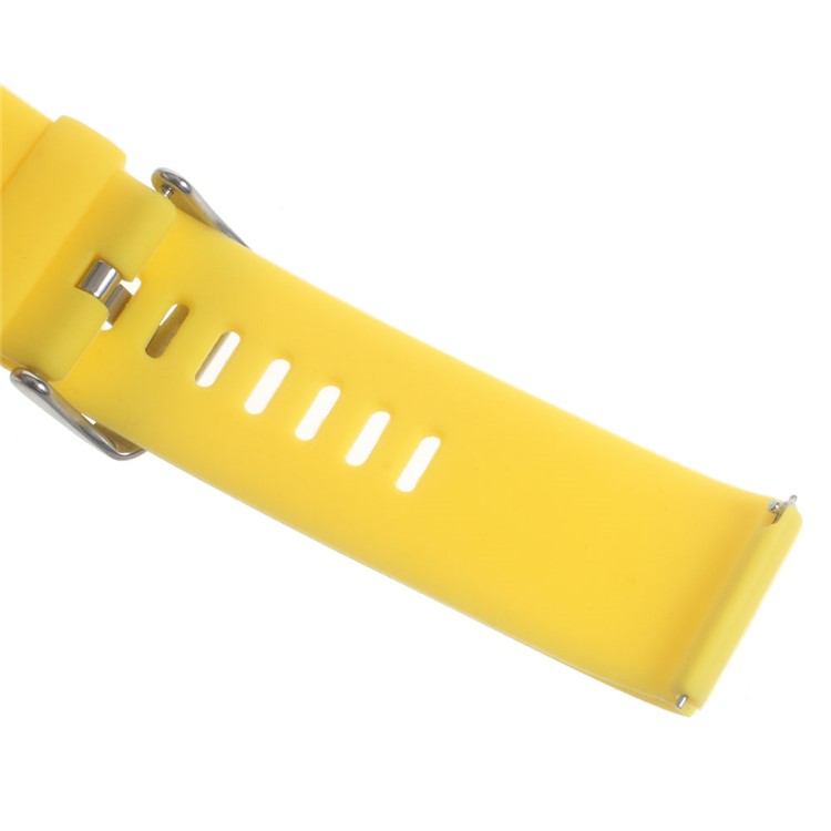 Soft Silicone Sports Watchband for Fitbit Blaze - Yellow-4