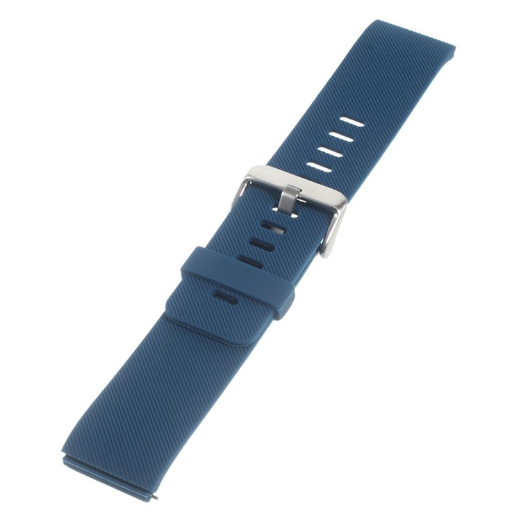 Soft Silicone Sports Watchband for Fitbit Blaze - Dark Blue-1