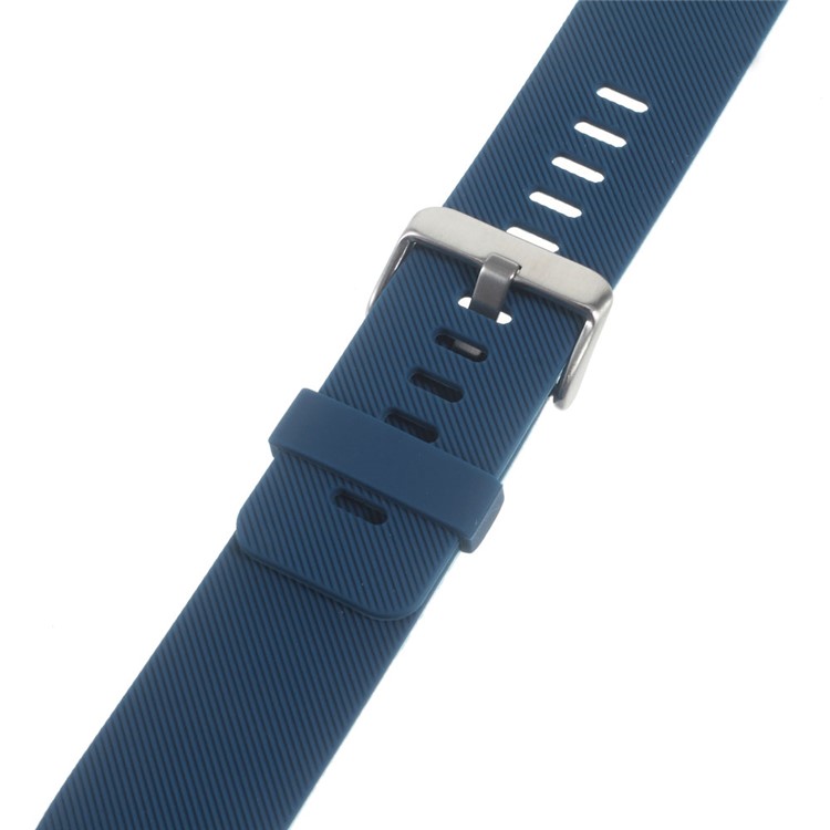 Soft Silicone Sports Watchband for Fitbit Blaze - Dark Blue-3