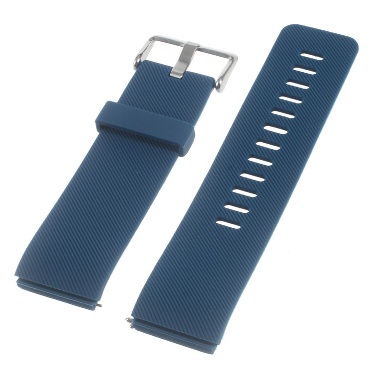 Soft Silicone Sports Watchband for Fitbit Blaze - Dark Blue-5