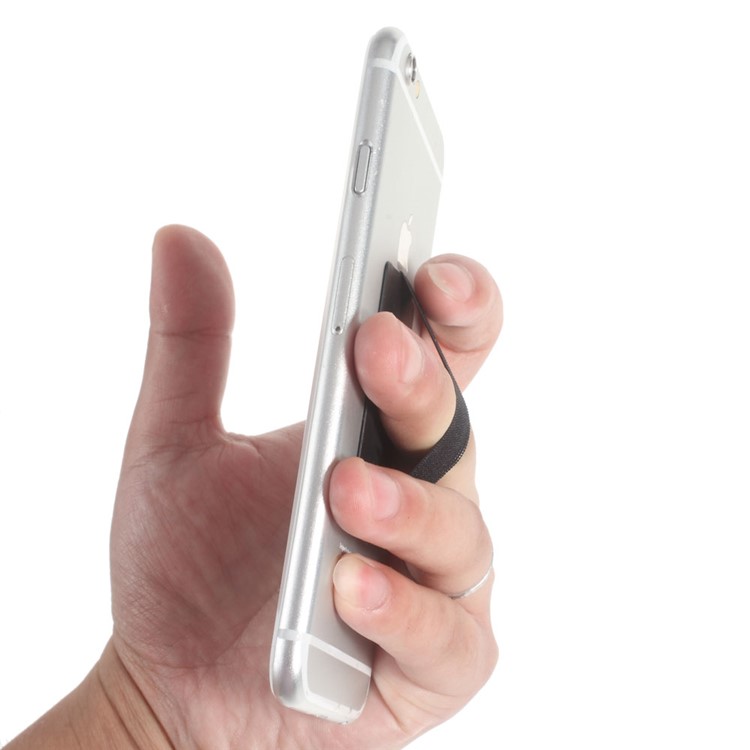 Universal Slim Elastic Phone Finger Grip Strap, Size: 53 x 32 x 1.8mm - Black-4