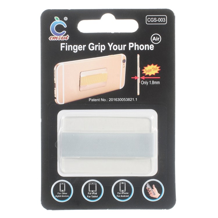 Universal Slim Elastic Phone Finger Grip Strap, Size: 53 x 32 x 1.8mm - Transparent-5