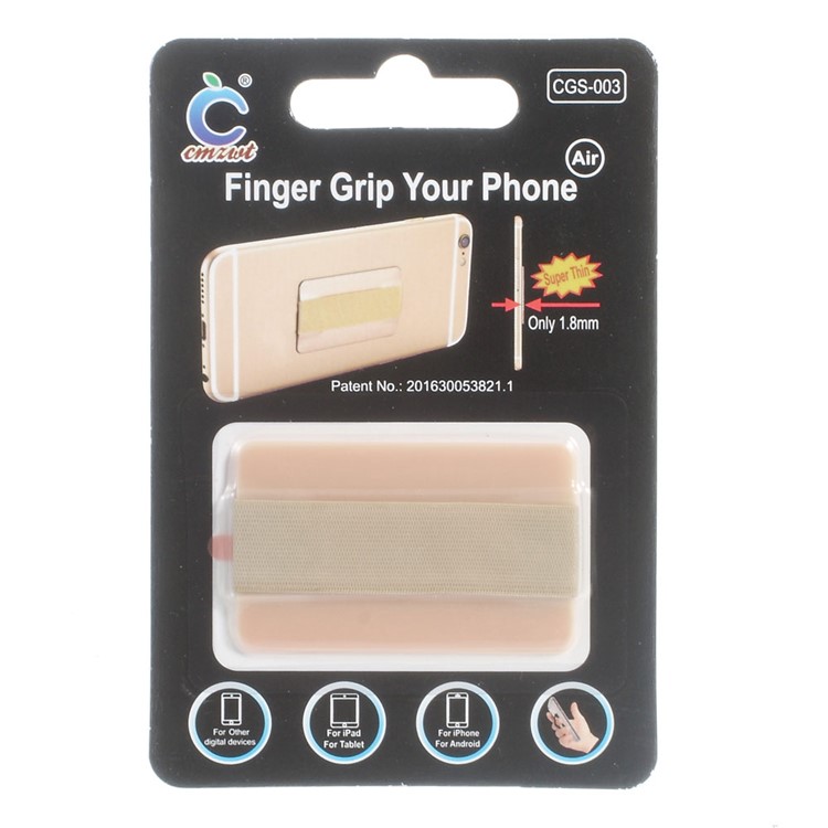 Universal Elastic Phone Finger Grip Holder, Size: 53 x 32 x 1.8mm - Champagne Gold Color-5
