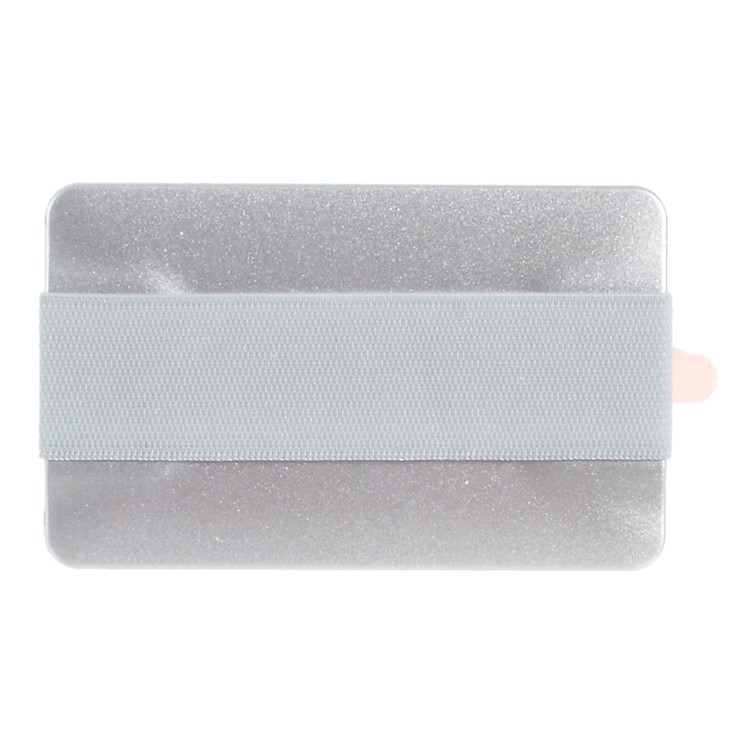 Universal Rubberized Slim Elastic Phone Finger Grip Strap, Size: 53 x 32 x 1.8mm - Silver Color-3