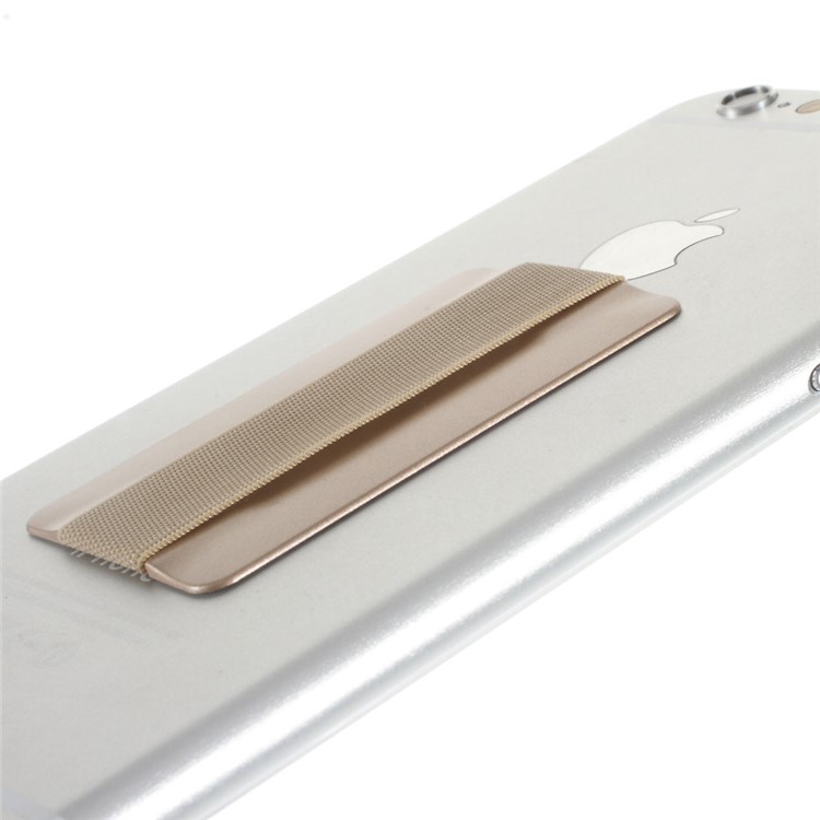 Universal Rubberized Slim Elastic Phone Finger Grip Strap, Size: 53 x 32 x 1.8mm - Gold Color-6