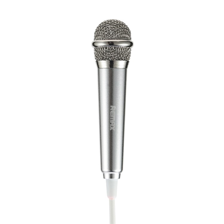 REMAX RMK-K01 Mini Karaoke Microphone for Song-singing APPs - Silver Color-1