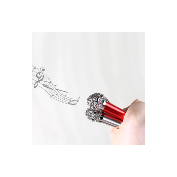 REMAX RMK-K01 Handheld Karaoke Microphone for Song-singing APPs - Red-7