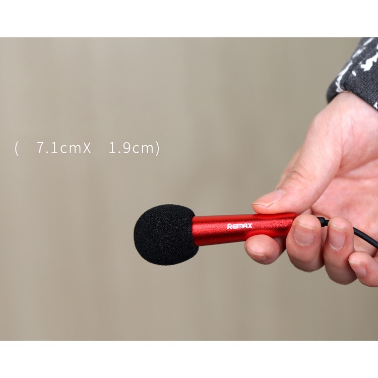 REMAX RMK-K01 Handheld Karaoke Microphone for Song-singing APPs - Red-8