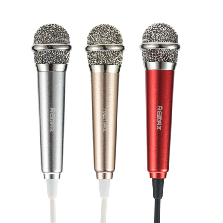 REMAX RMK-K01 Portable Karaoke Microphone for Song-singing APPs - Gold Color-8