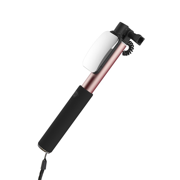 ROCK Mirror Wire Control Foldable Extendable Monopod - Rose Gold Color-1