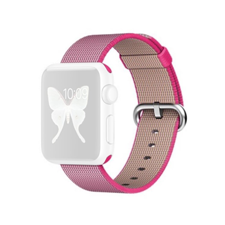 XINCUCO Nylon Watchband Wristband for Apple Watch Series 3 Series 2 Series 1 38mm - Pink-1